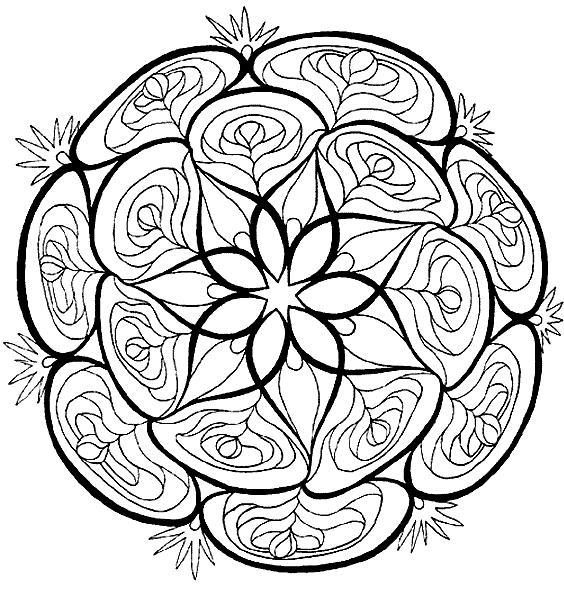 coloriage mandala bouquet de roses